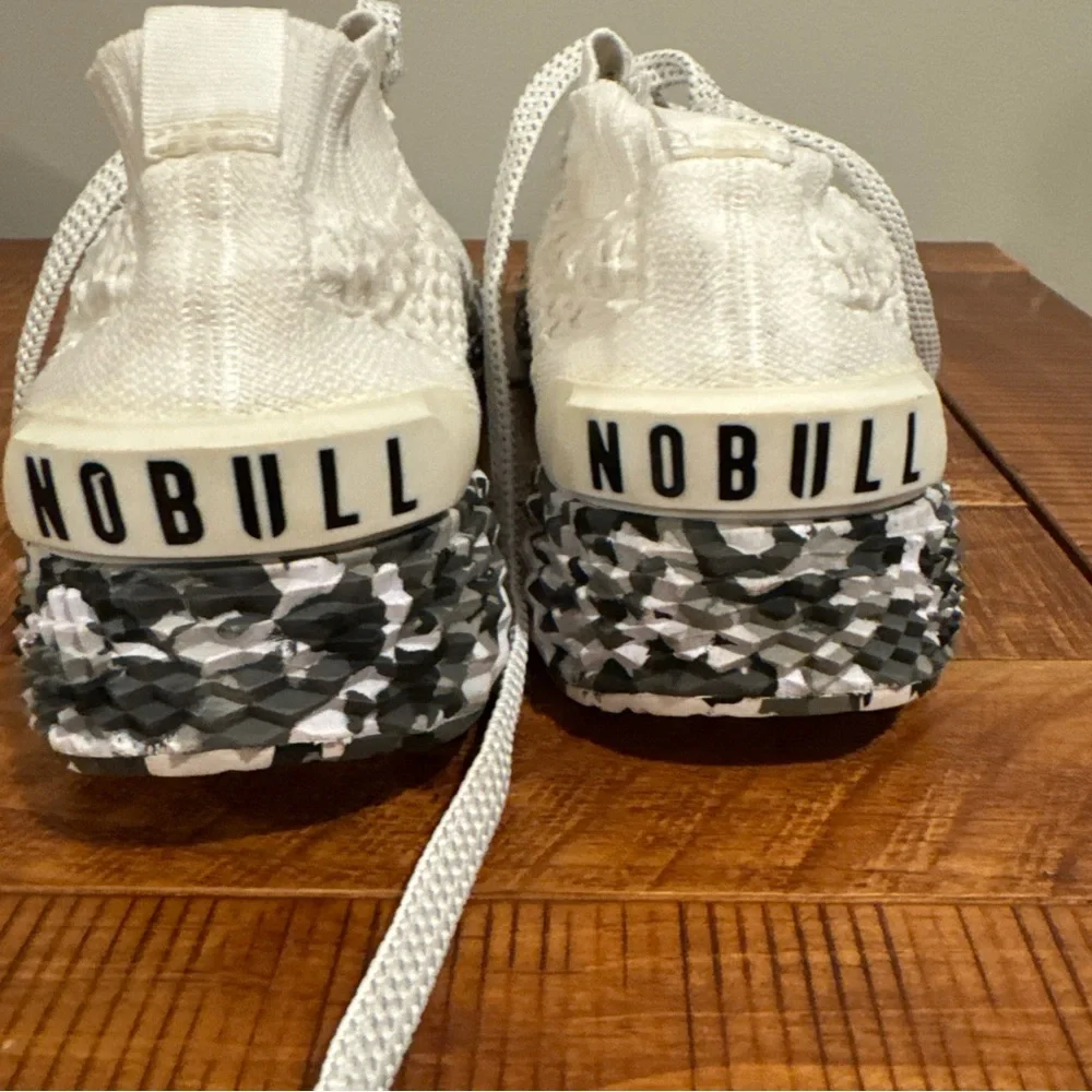 Nobull Aspire White Granite Knit Running Shoes with Womens 10/ Mens 8.5 - Picture 8 of 9